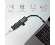 Axagon HMC-GL3A SuperSpeed USB-C hub + gigabit LAN - 1485459 - zdjęcie 2